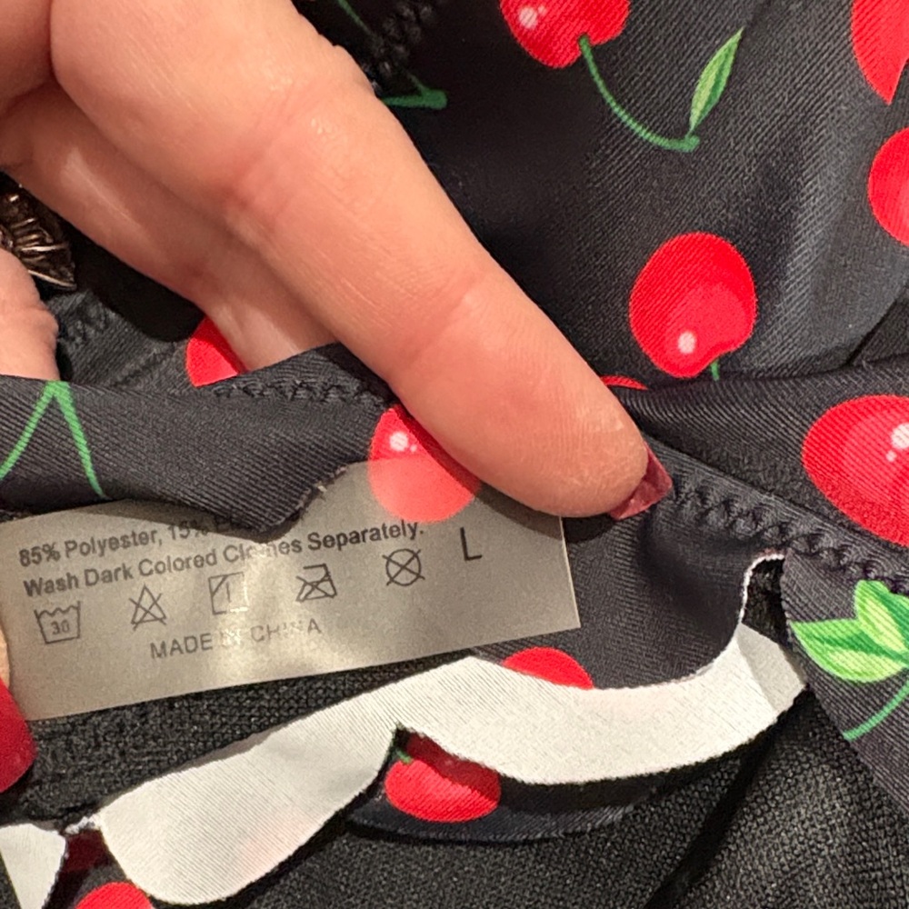 Cherry Print Bikini Set - Picture 2 of 2